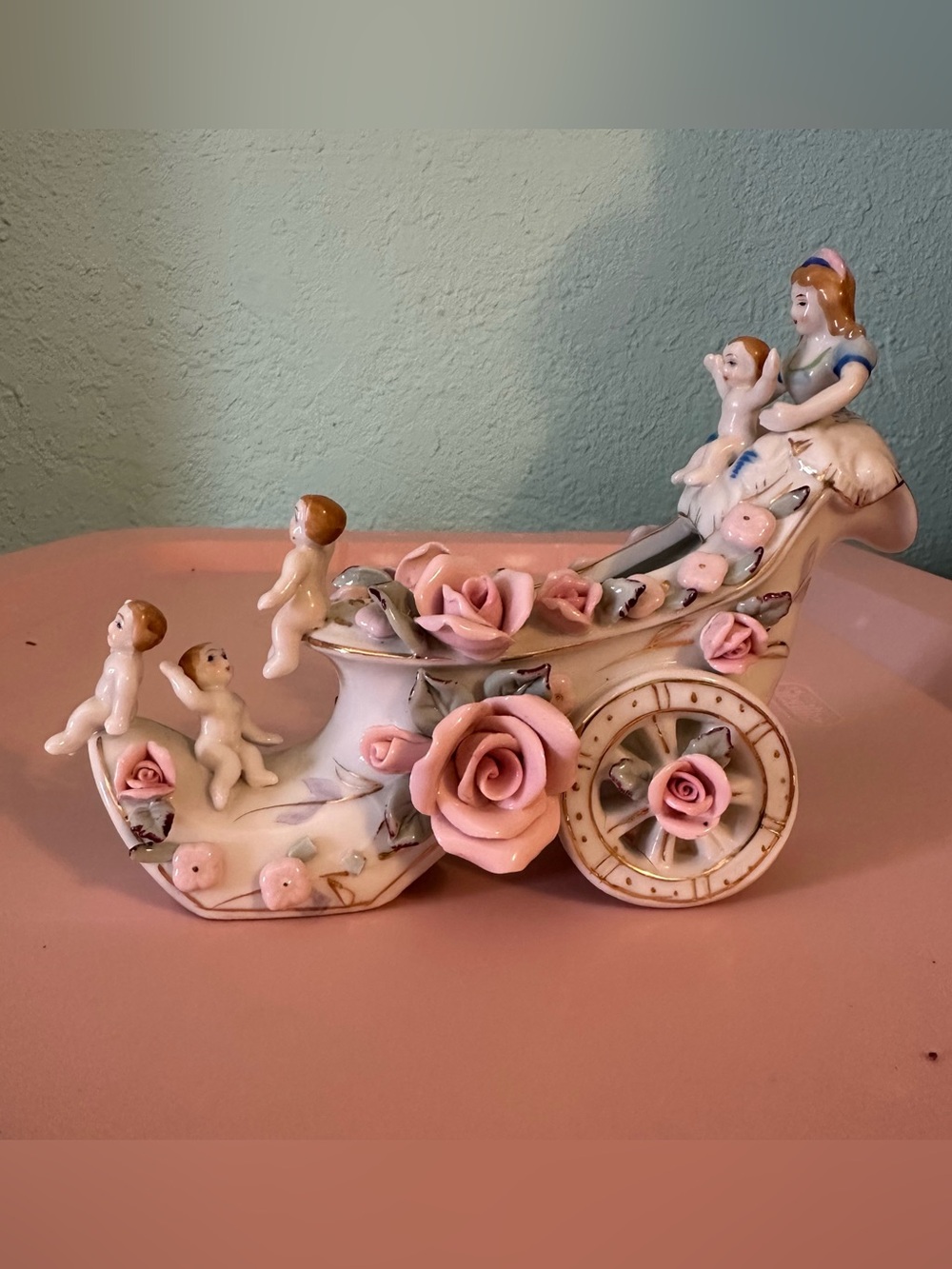 Japan ornate shoe porcelain figurine